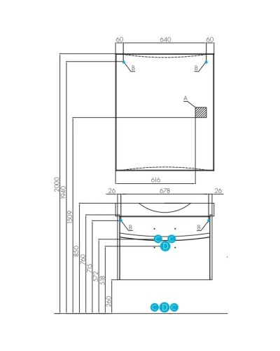 Зеркало 76х90 см Акватон Инфинити 1A192202IF010