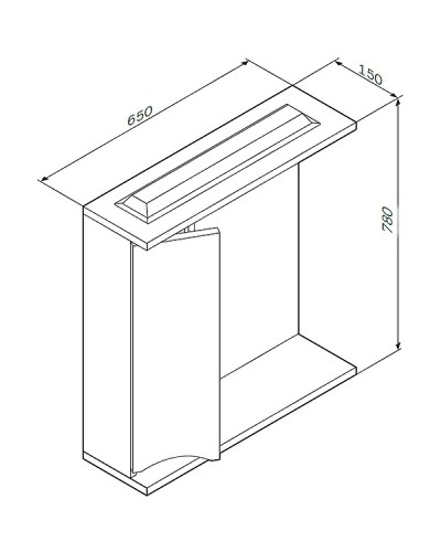 Зеркало со шкафом AM.PM Like 65 L M80MPL0651WG с подсветкой Белый
