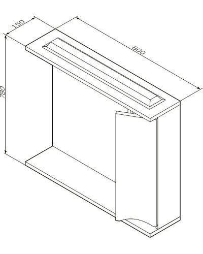 Зеркало со шкафом AM.PM Like 80 R M80MPR0801WG с подсветкой Белый