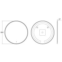 Зеркало 80х80 см OWL 1975 Skagern OWLM200200