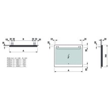 Зеркало 100х70 см Laufen Leelo 4.4766.2.950.144.1