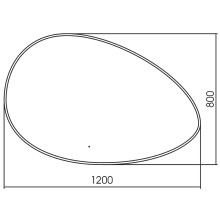 Зеркало Abber Kontur 120 AG6301SCL-1.2 с подсветкой с бесконтактным выключателем и диммером