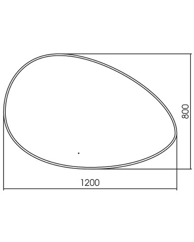 Зеркало Abber Kontur 120 AG6301SCL-1.2 с подсветкой с бесконтактным выключателем и диммером