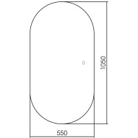 Зеркало Abber Kontur 55 AG6302S с подсветкой с сенсорным выключателем и диммером