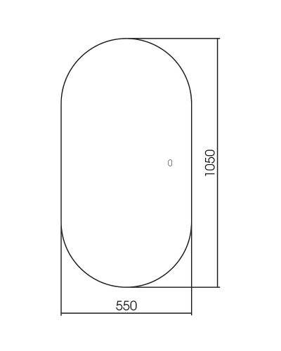 Зеркало Abber Kontur 55 AG6302S с подсветкой с сенсорным выключателем и диммером