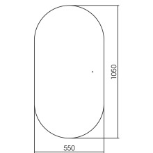Зеркало Abber Kontur 55 AG6302SCB с подсветкой Черное с бесконтактным выключателем и диммером