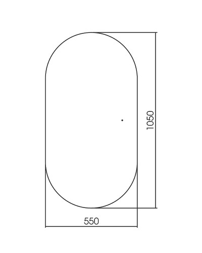 Зеркало Abber Kontur 55 AG6302SCB с подсветкой Черное с бесконтактным выключателем и диммером