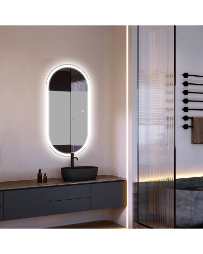 Зеркало Abber Kontur 50 AG6303S-1.0 с подсветкой с сенсорным выключателем и диммером