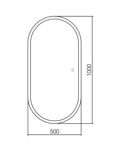 Зеркало Abber Kontur 50 AG6303S-1.0 с подсветкой с сенсорным выключателем и диммером