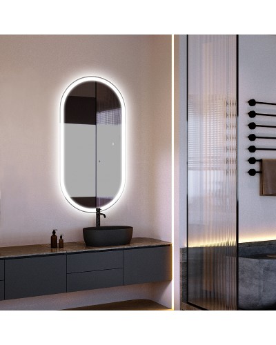 Зеркало Abber Kontur 120 AG6303SL-1.2 с подсветкой с сенсорным выключателем и диммером