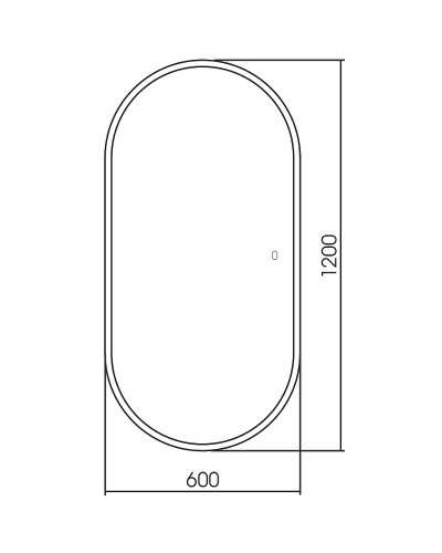 Зеркало Abber Kontur 120 AG6303SL-1.2 с подсветкой с сенсорным выключателем и диммером