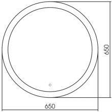Зеркало Abber Mond 65 AG6202S-0.65 с подсветкой с сенсорным выключателем и диммером
