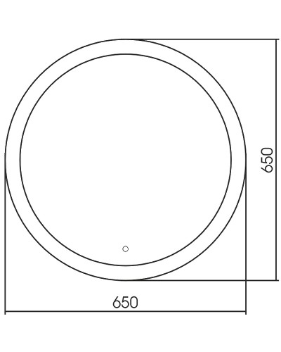 Зеркало Abber Mond 65 AG6202S-0.65 с подсветкой с сенсорным выключателем и диммером