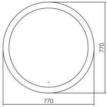 Зеркало Abber Mond 77 AG6202SL-0.77 с подсветкой с сенсорным выключателем и диммером