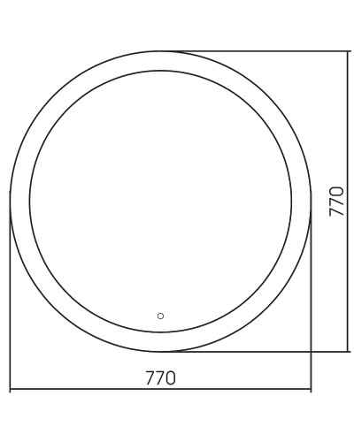 Зеркало Abber Mond 77 AG6202SL-0.77 с подсветкой с сенсорным выключателем и диммером
