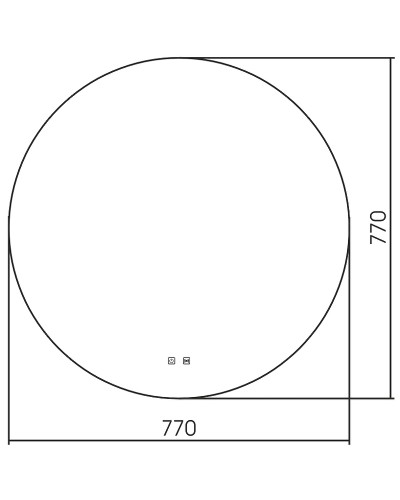 Зеркало Abber Mond 77 AG6203S-0.77 с подсветкой с сенсорным выключателем и диммером