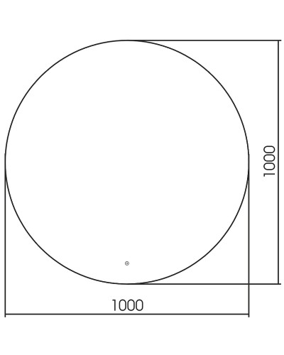 Зеркало Abber Mond 100 AG6203SL-1.0 с подсветкой с сенсорным выключателем и диммером
