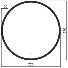 Зеркало Abber Mond 77 AG6204SCB-0.77 с подсветкой Черное с бесконтактным выключателем и диммером