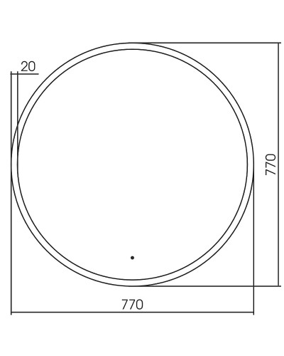 Зеркало Abber Mond 77 AG6204SCG-0.77 с подсветкой Золото с бесконтактным выключателем и диммером