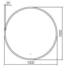 Зеркало Abber Mond 100 AG6204SCGL-1.0 с подсветкой Золото с бесконтактным выключателем и диммером