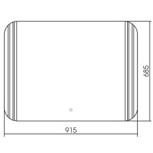Зеркало Abber See 92 AG6101S с подсветкой с сенсорным выключателем и диммером