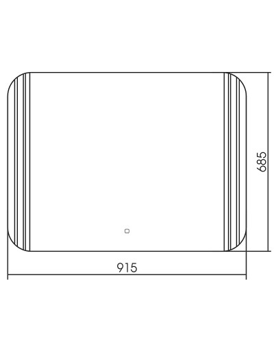 Зеркало Abber See 92 AG6101S с подсветкой с сенсорным выключателем и диммером