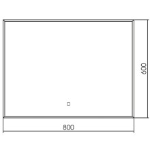 Зеркало Abber See 80 AG6103SL-0.8 с подсветкой с сенсорным выключателем и диммером