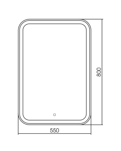 Зеркало Abber See 55 AG6105S с подсветкой с сенсорным выключателем и диммером