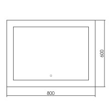 Зеркало Abber See 80 AG6107S-0.8 с подсветкой с сенсорным выключателем и диммером