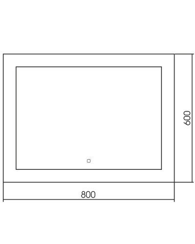 Зеркало Abber See 80 AG6107S-0.8 с подсветкой с сенсорным выключателем и диммером
