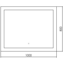 Зеркало Abber See 100 AG6107SL-1.0 с подсветкой с сенсорным выключателем и диммером