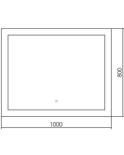 Зеркало Abber See 100 AG6107SL-1.0 с подсветкой с сенсорным выключателем и диммером