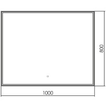 Зеркало Abber See 100 AG6108SXL-1.0 с подсветкой с сенсорным выключателем и диммером