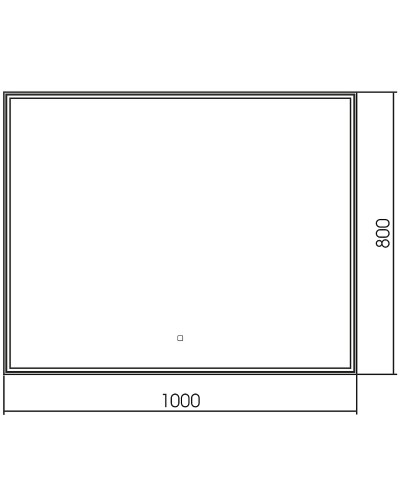 Зеркало Abber See 100 AG6108SXL-1.0 с подсветкой с сенсорным выключателем и диммером