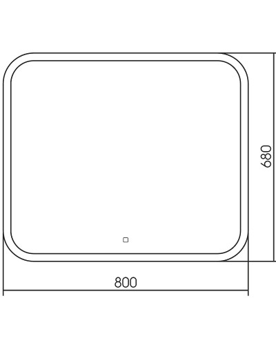 Зеркало Abber See 80 AG6109S-0.8 с подсветкой с сенсорным выключателем и диммером