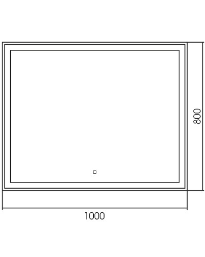 Зеркало Abber See 100 AG6115S-1.0 с подсветкой с сенсорным выключателем и диммером