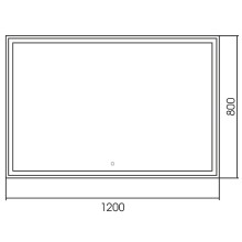 Зеркало Abber See 120 AG6115SL-1.2 с подсветкой с сенсорным выключателем и диммером