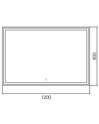 Зеркало Abber See 120 AG6115SL-1.2 с подсветкой с сенсорным выключателем и диммером
