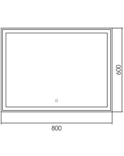 Зеркало Abber See 80 AG6116S с подсветкой с сенсорным выключателем и диммером