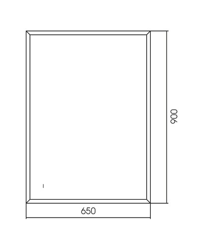Зеркало Abber See 65 AG6110SC-0.65 с подсветкой Черное с бесконтактным выключателем и диммером
