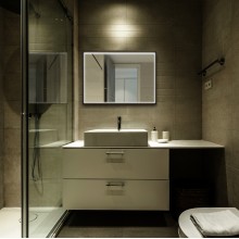 Зеркало Abber See 80 AG6110SCL-0.8 с подсветкой Черное с бесконтактным выключателем и диммером