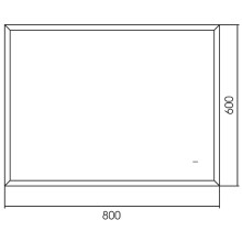 Зеркало Abber See 80 AG6110SCL-0.8 с подсветкой Черное с бесконтактным выключателем и диммером