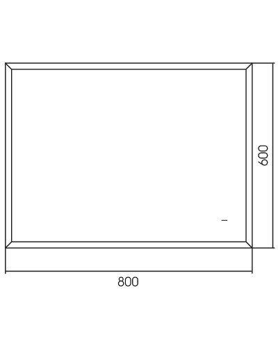 Зеркало Abber See 80 AG6110SCL-0.8 с подсветкой Черное с бесконтактным выключателем и диммером