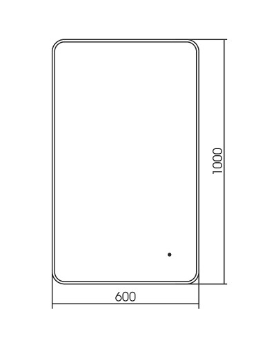 Зеркало Abber See 60 AG6112SCG с подсветкой Золото с бесконтактным выключателем и диммером