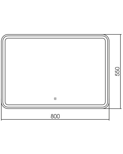 Зеркало Abber See 80 AG6111S с подсветкой с сенсорным выключателем и диммером