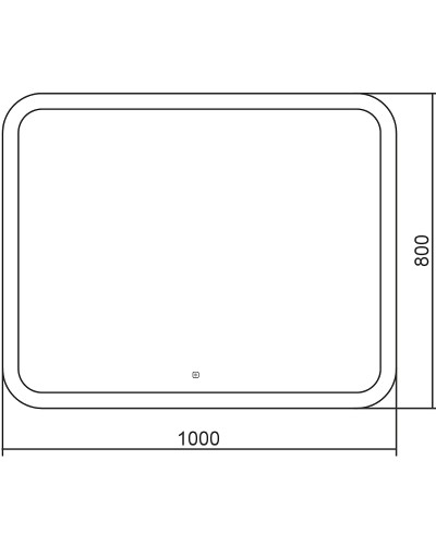 Зеркало Abber See 100 AG6109SL-1.0 с подсветкой с сенсорным выключателем и диммером