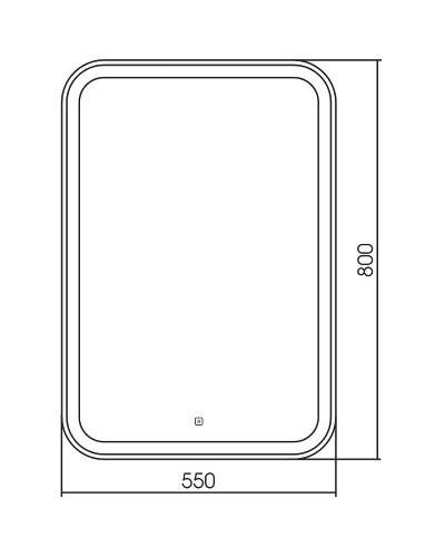 Зеркало Abber See 55 AG6106S с подсветкой с сенсорным выключателем и диммером