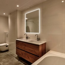 Зеркало Abber See 60 AG6108S-0.6 с подсветкой Серебро с сенсорным выключателем и диммером