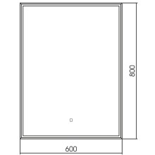 Зеркало Abber See 60 AG6108S-0.6 с подсветкой Серебро с сенсорным выключателем и диммером