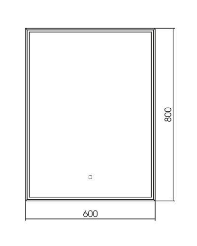 Зеркало Abber See 60 AG6108S-0.6 с подсветкой Серебро с сенсорным выключателем и диммером